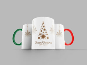Mugs en céramique — Merry Christmas Or mug blanc