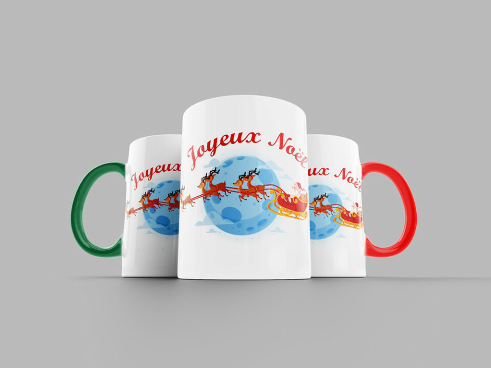 Mugs en céramique — Merry Christmas cerf mug blanc