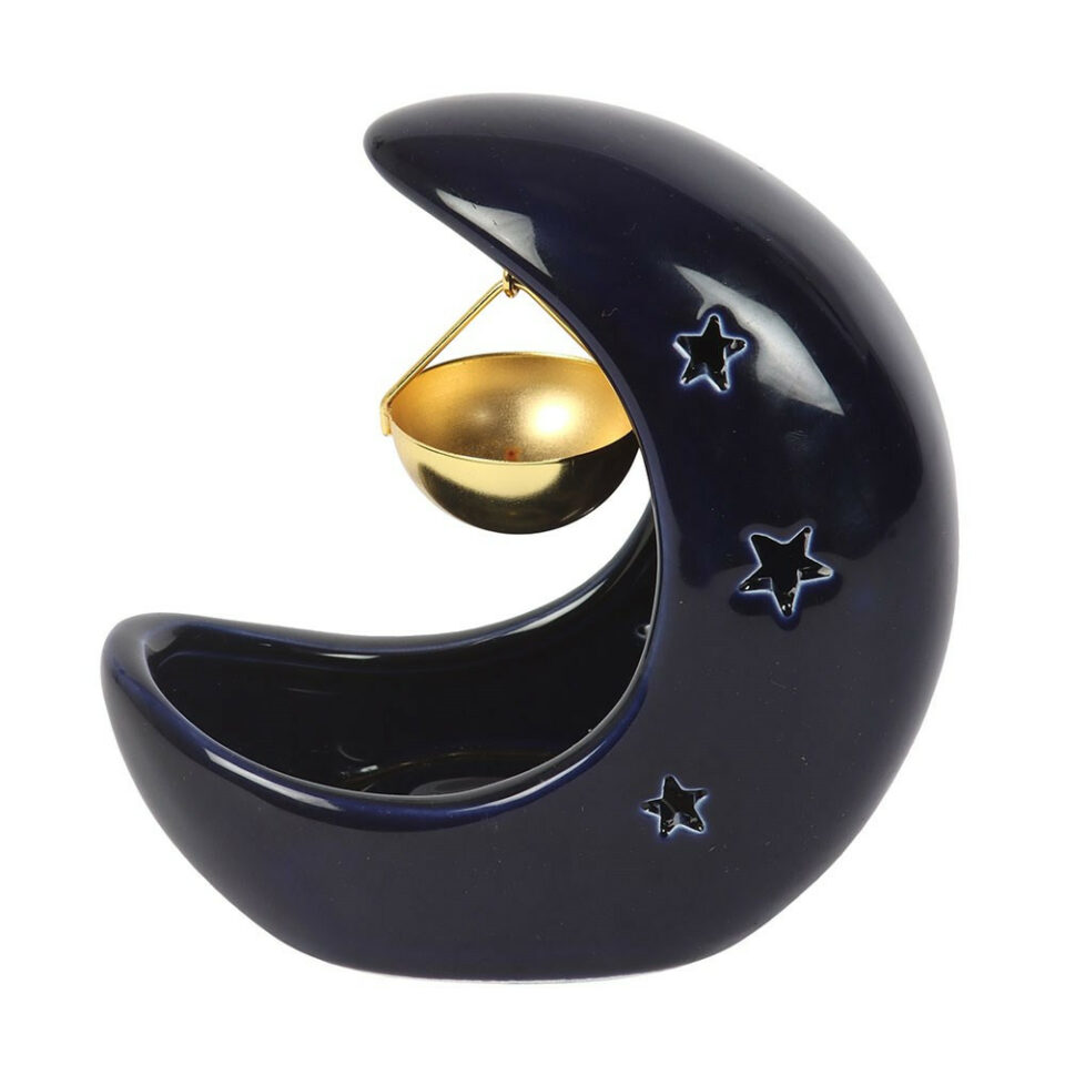Brûleur à huile ou fondant croissant de lune — Bleu