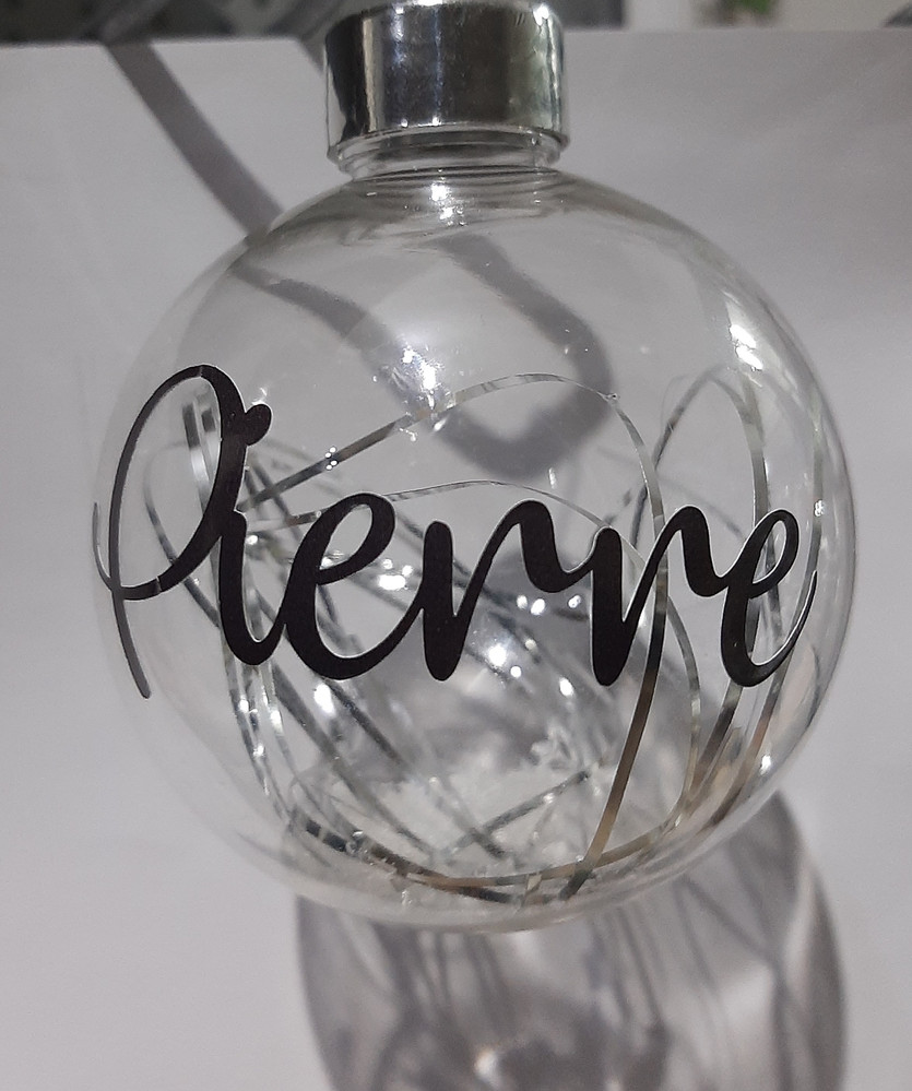 Boule de Noël transparente — Argent
