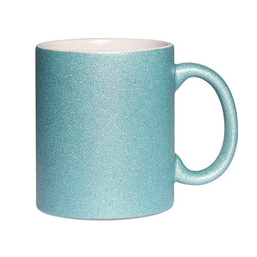 Mug coloré pailletté — Bleu clair