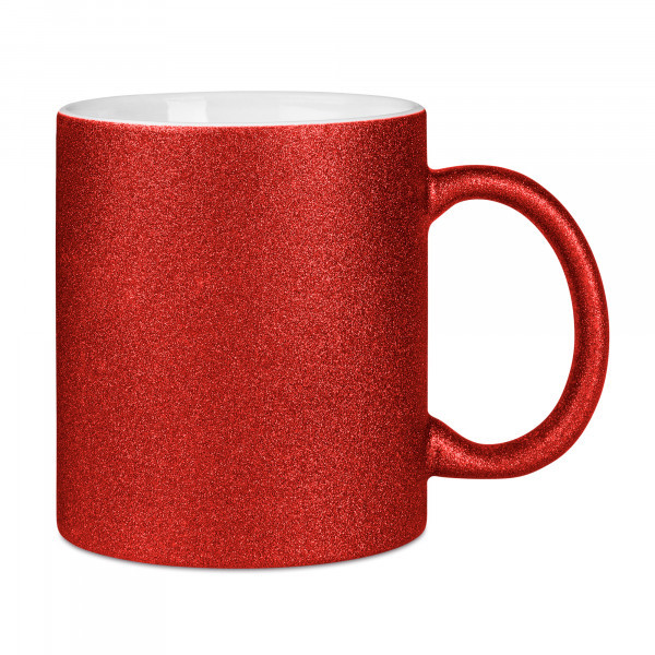 Mug coloré pailletté — Rouge