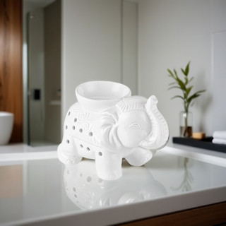 Brûleur à huile ou fondant éléphant TANDOR — Blanc