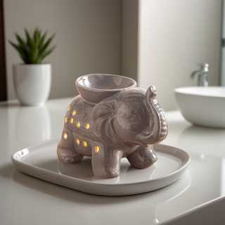 Brûleur à huile ou fondant éléphant TANDOR — Gris